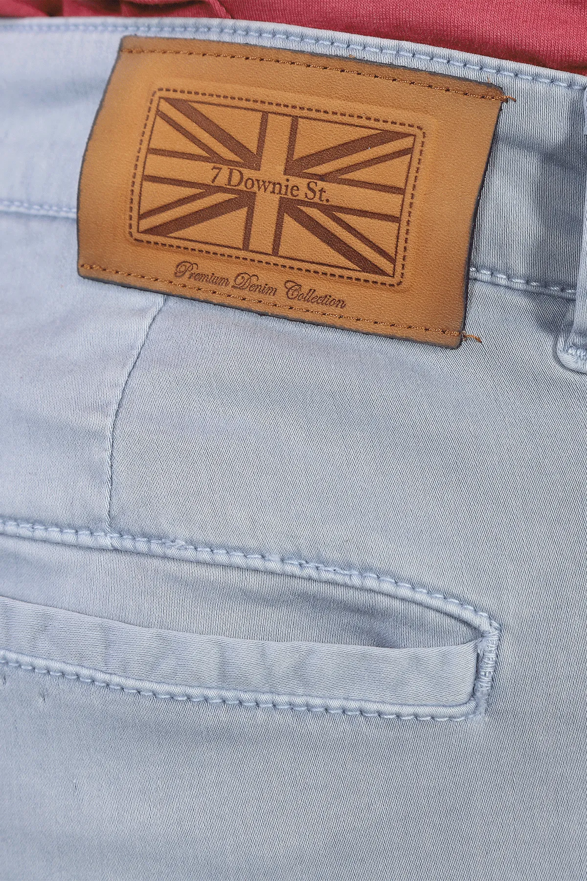 Flat Front Stretch Pants in Aqua