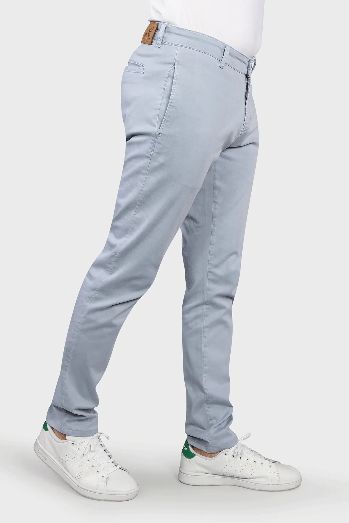 Flat Front Stretch Pants in Aqua
