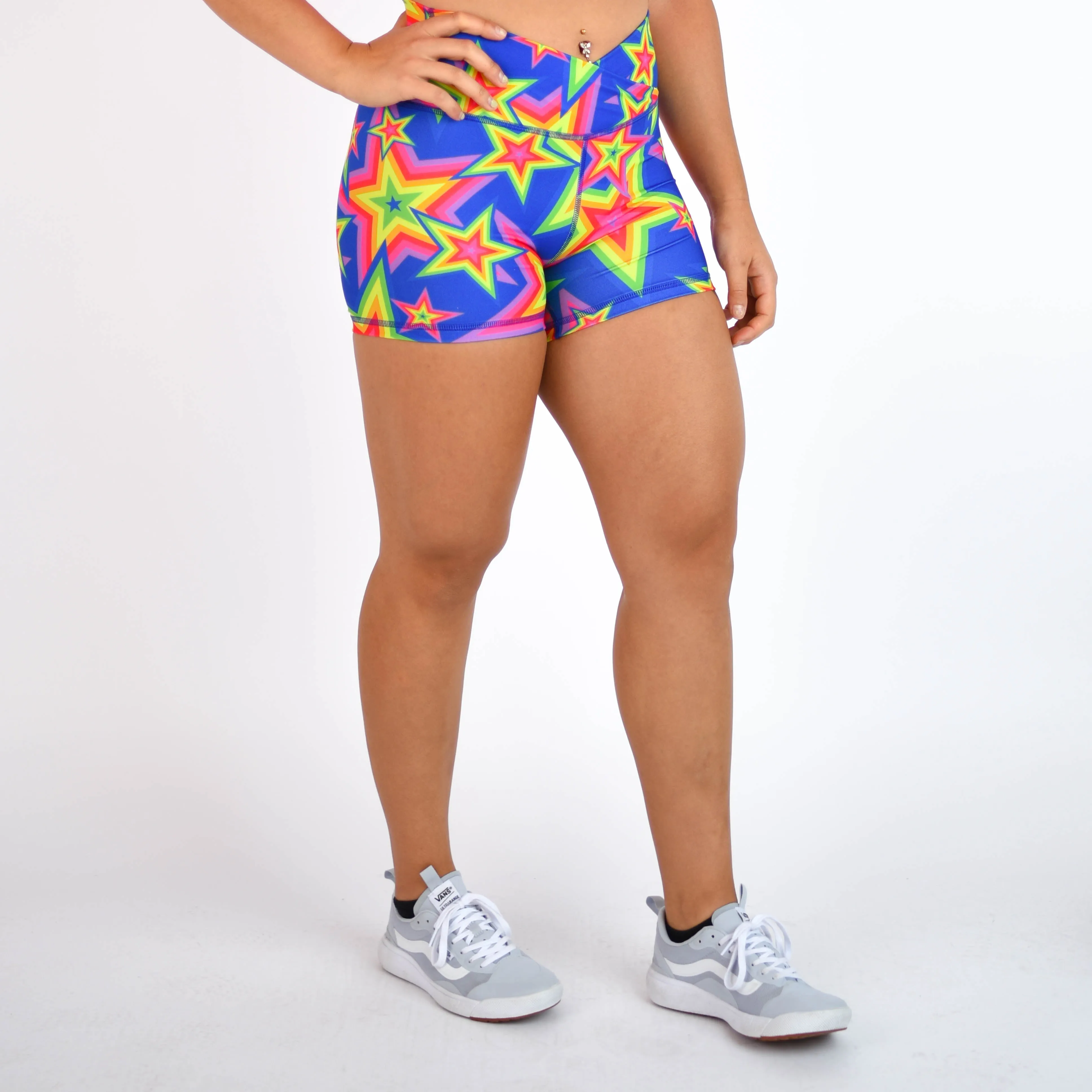 FLEO Stars Pink Shorts (V Waistband)