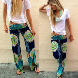 Floral Casual Wide Leg Beach Pants