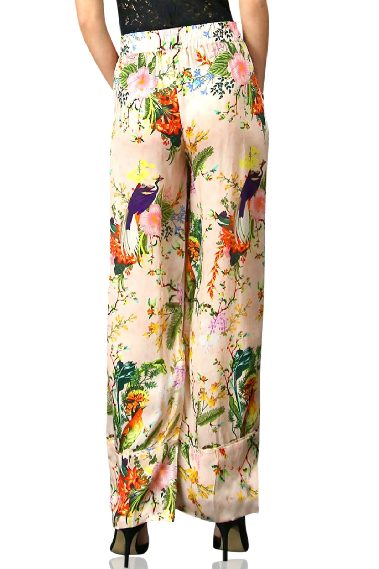 Floral Print Straight Fit Leg Pants