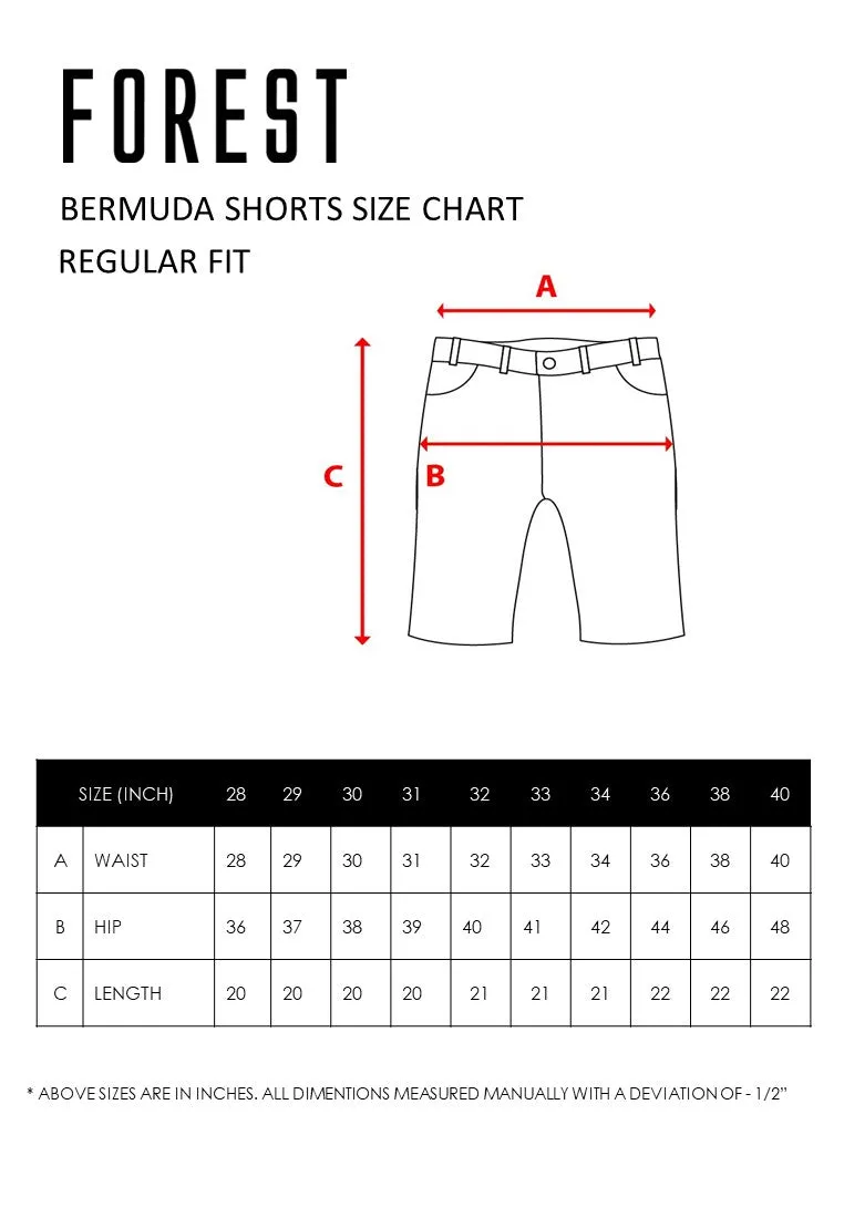 Forest Stretchable Cotton Twill Bermuda Men Shorts Chino Short Pants Men - 670211