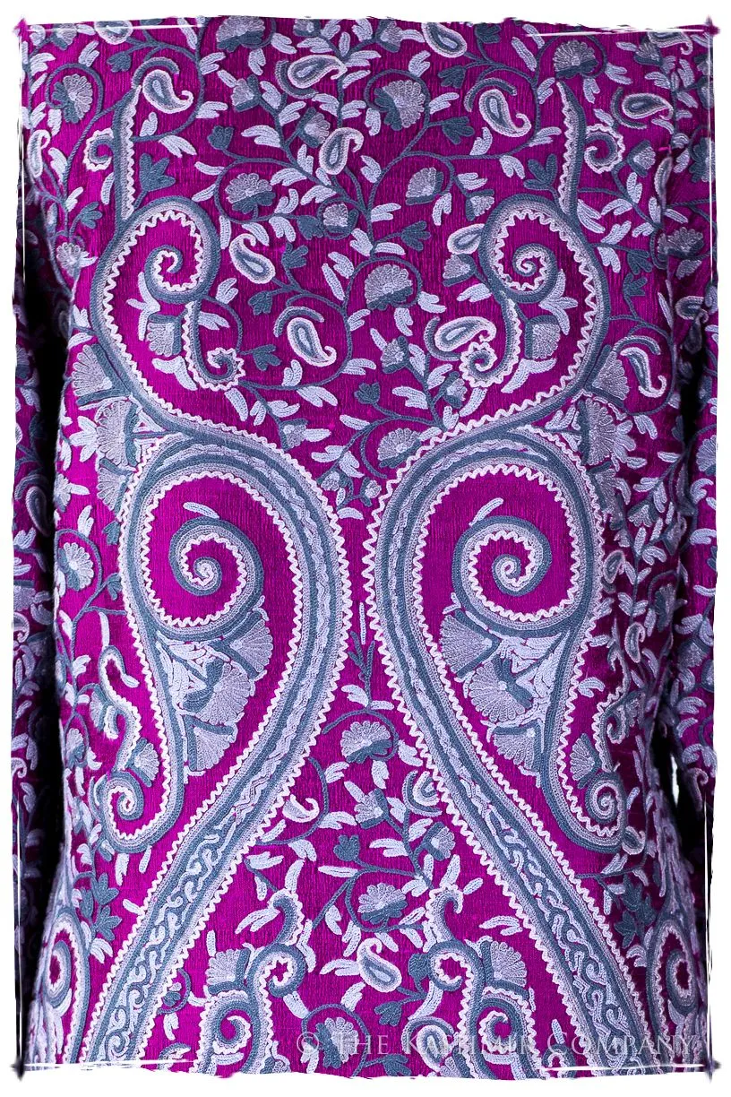 Française Lilac d'orient Royalé Paisley Silk Coat