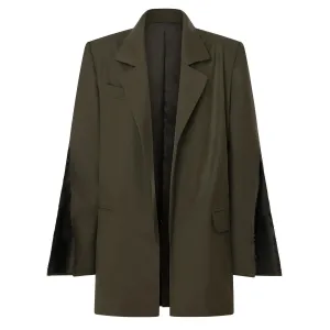 FRAY DECONSTRUCTED BLAZER KHAKI