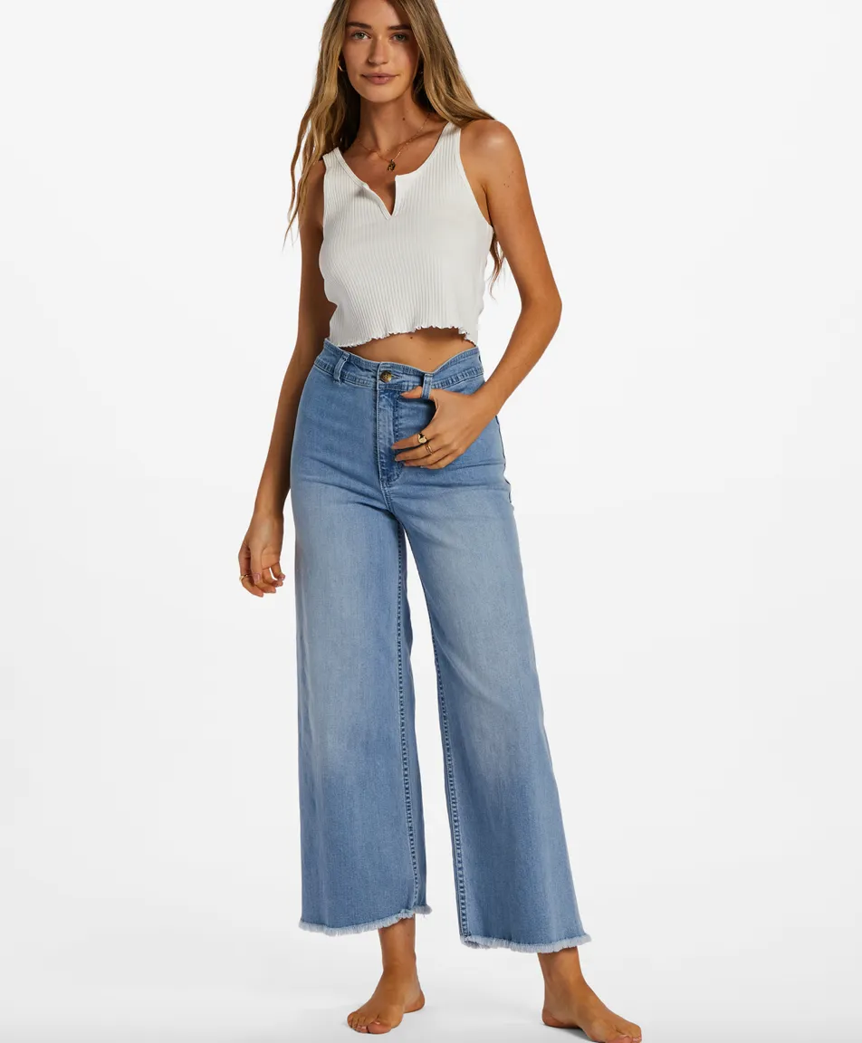 Free Fall Indigo High-Waist Pants (BFCW)
