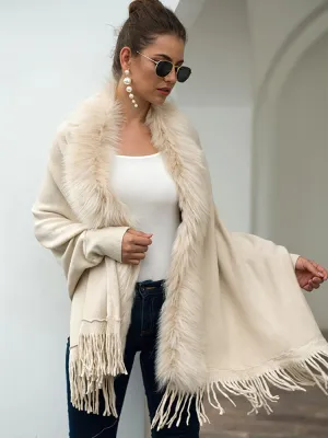 Fur Collar Winter Shawls