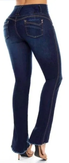 Gabriela Push Up Jeans - High Waisted - Dark Blue