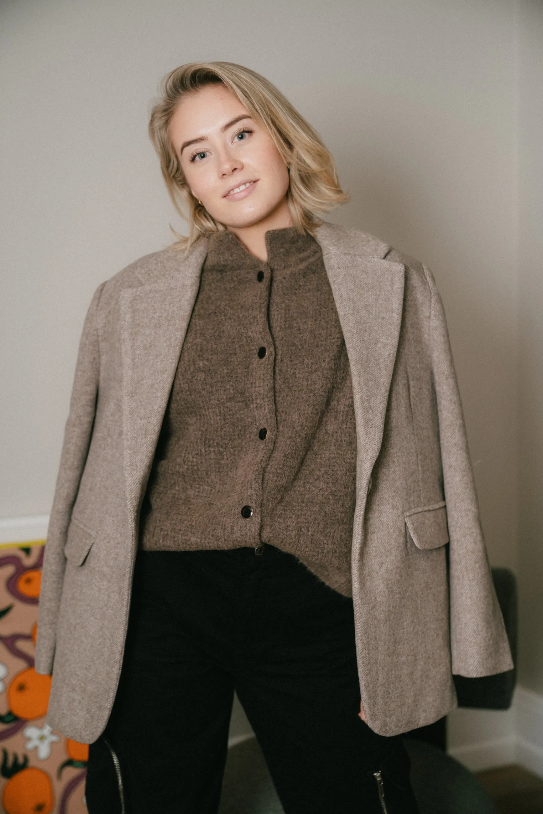 Gaby Twill Blazer - Sand Melange