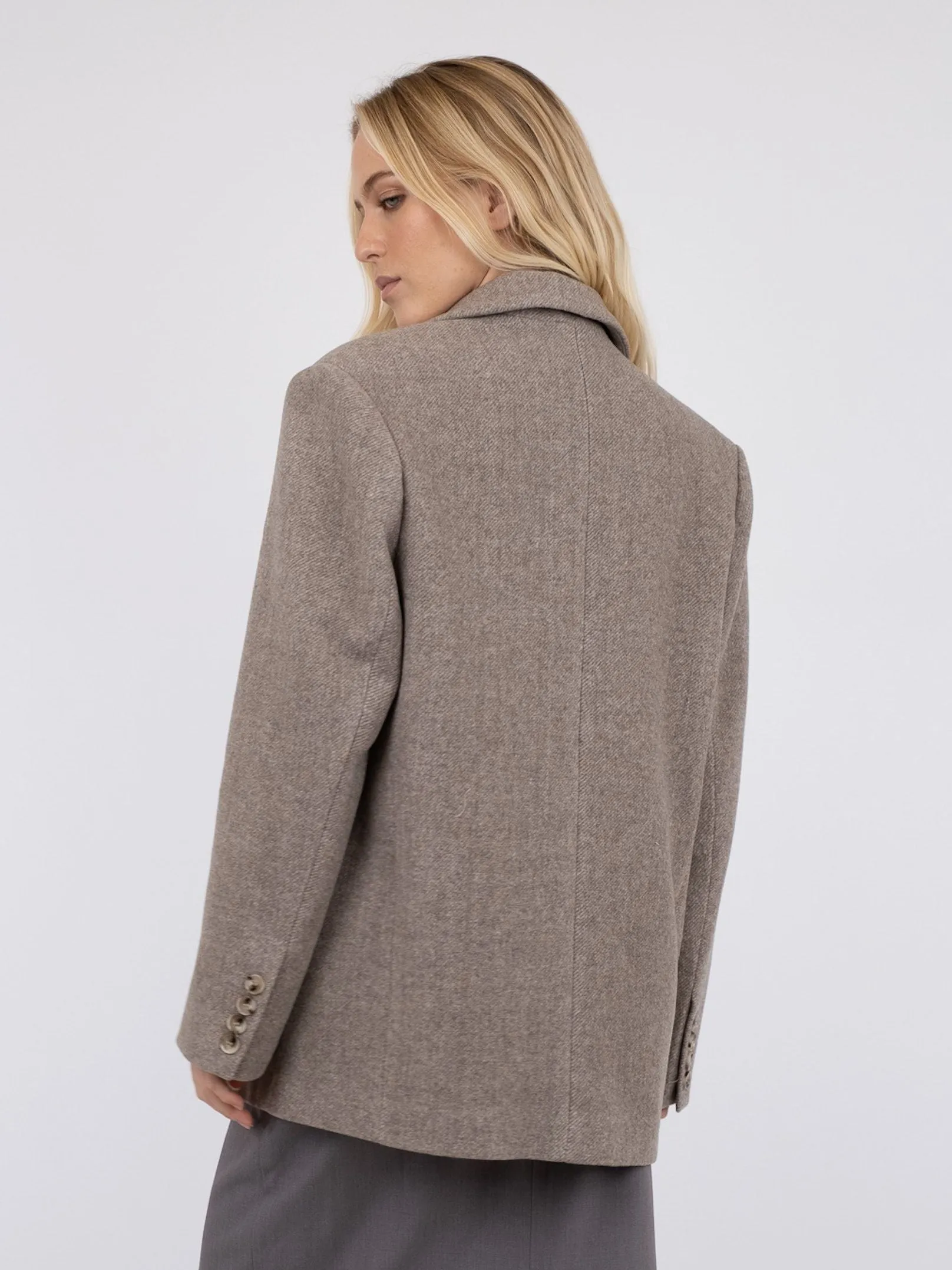 Gaby Twill Blazer - Sand Melange
