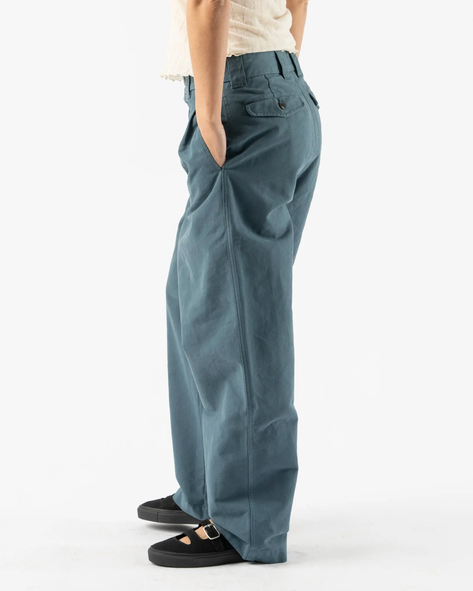 Girls of Dust British Officer Chino Pant in Blue Mirage
