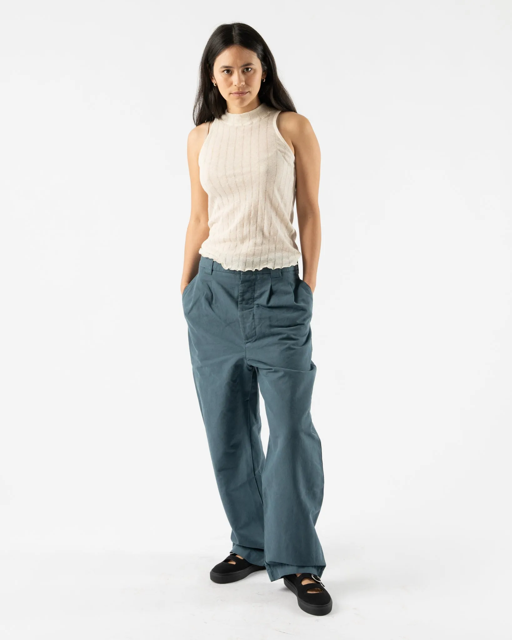 Girls of Dust British Officer Chino Pant in Blue Mirage