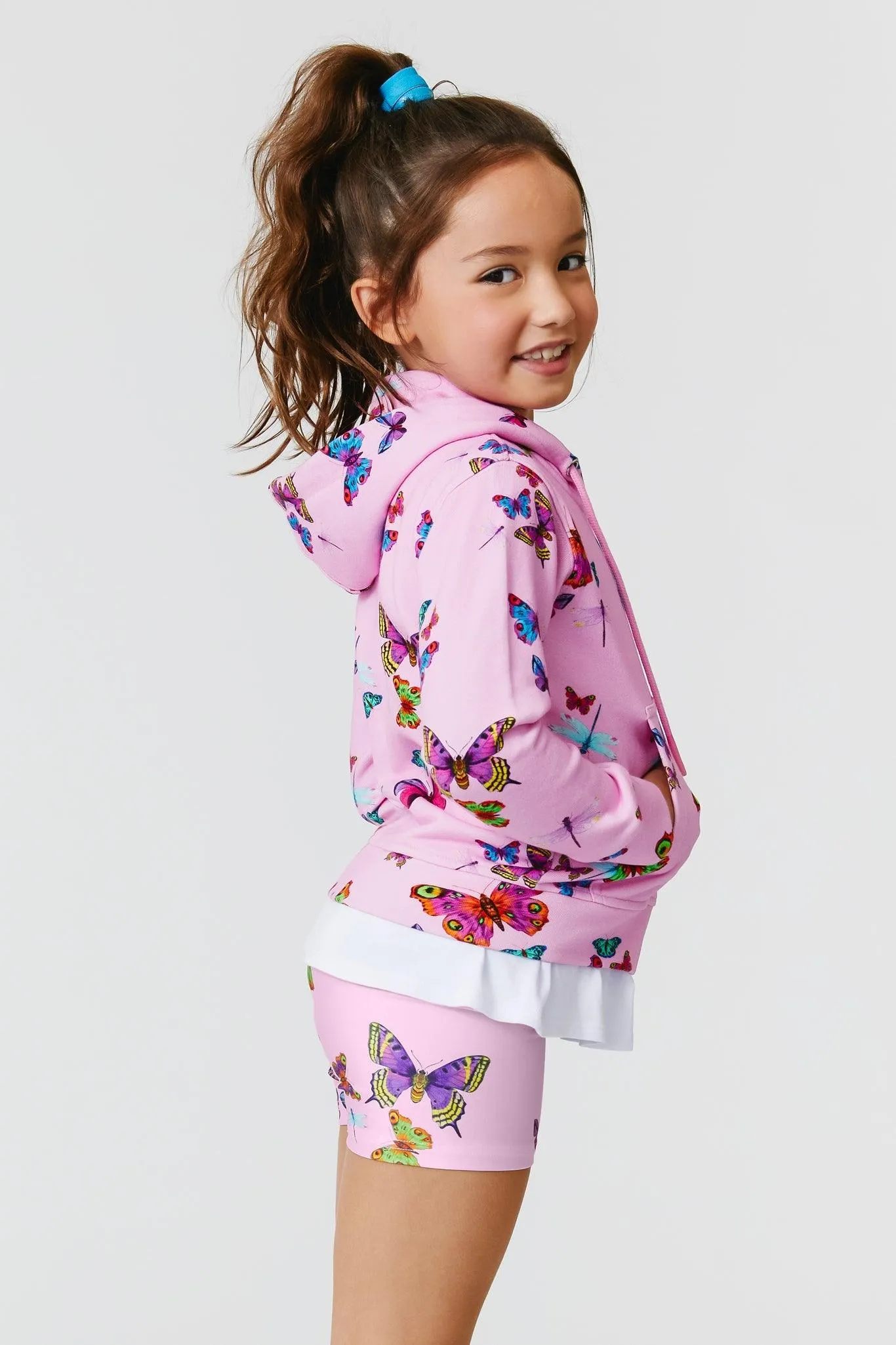 Girls Sweatshirt | Hoodie - Neon Butterflies | Terez