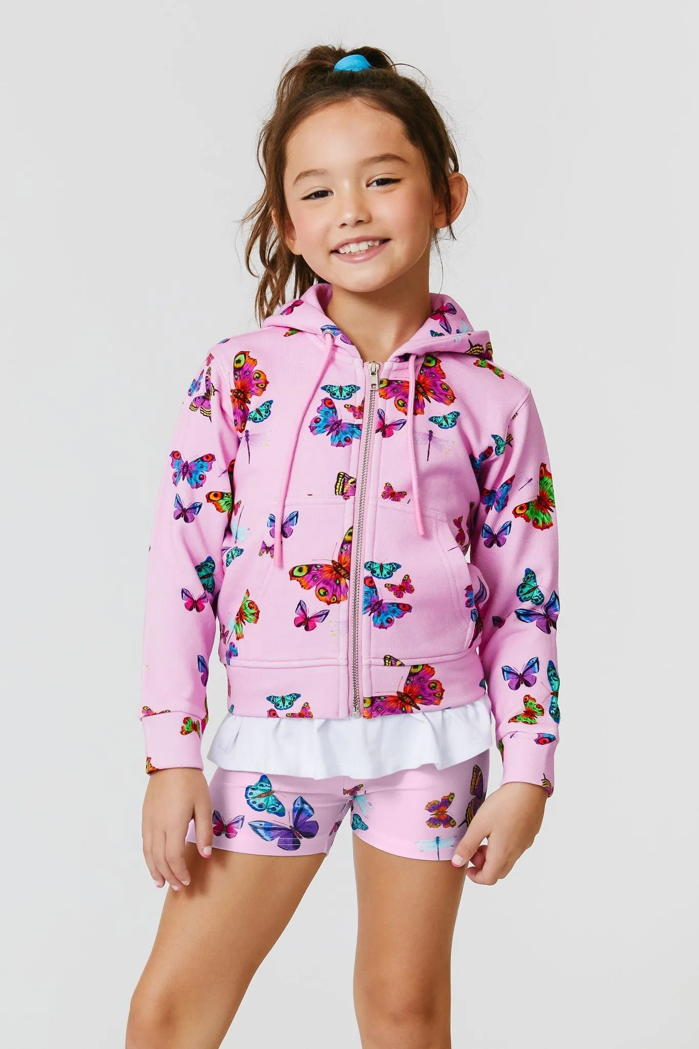 Girls Sweatshirt | Hoodie - Neon Butterflies | Terez