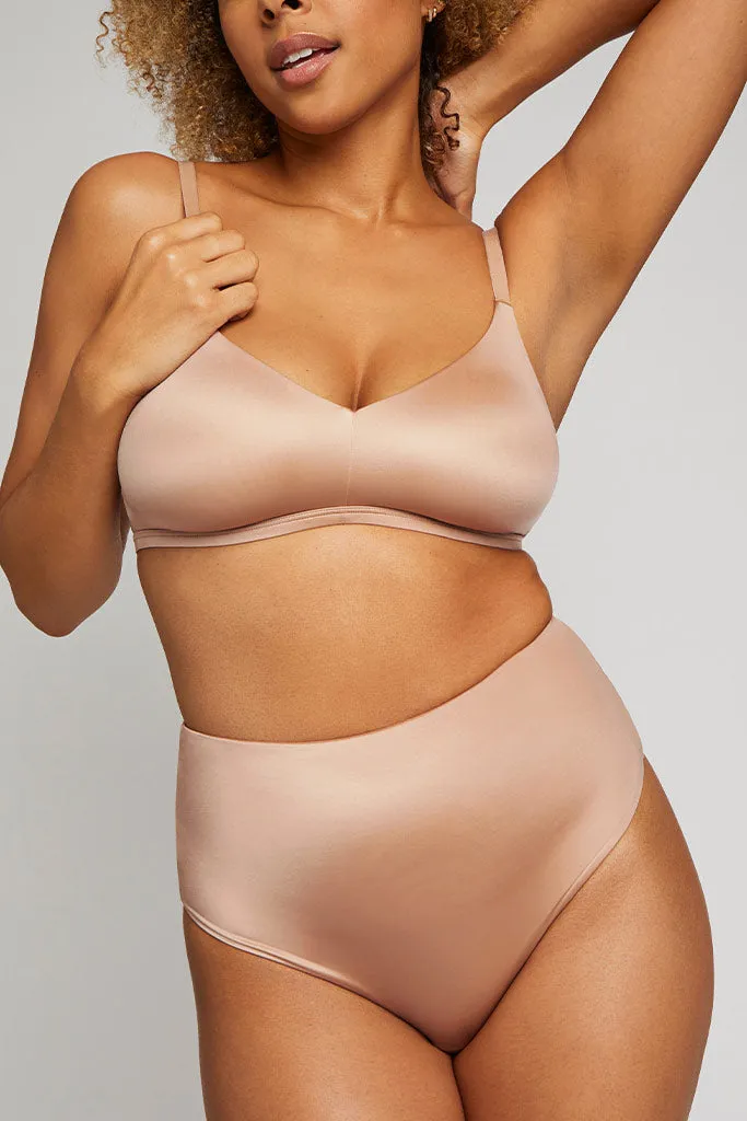 Glacé High-Waist Thong in Buff