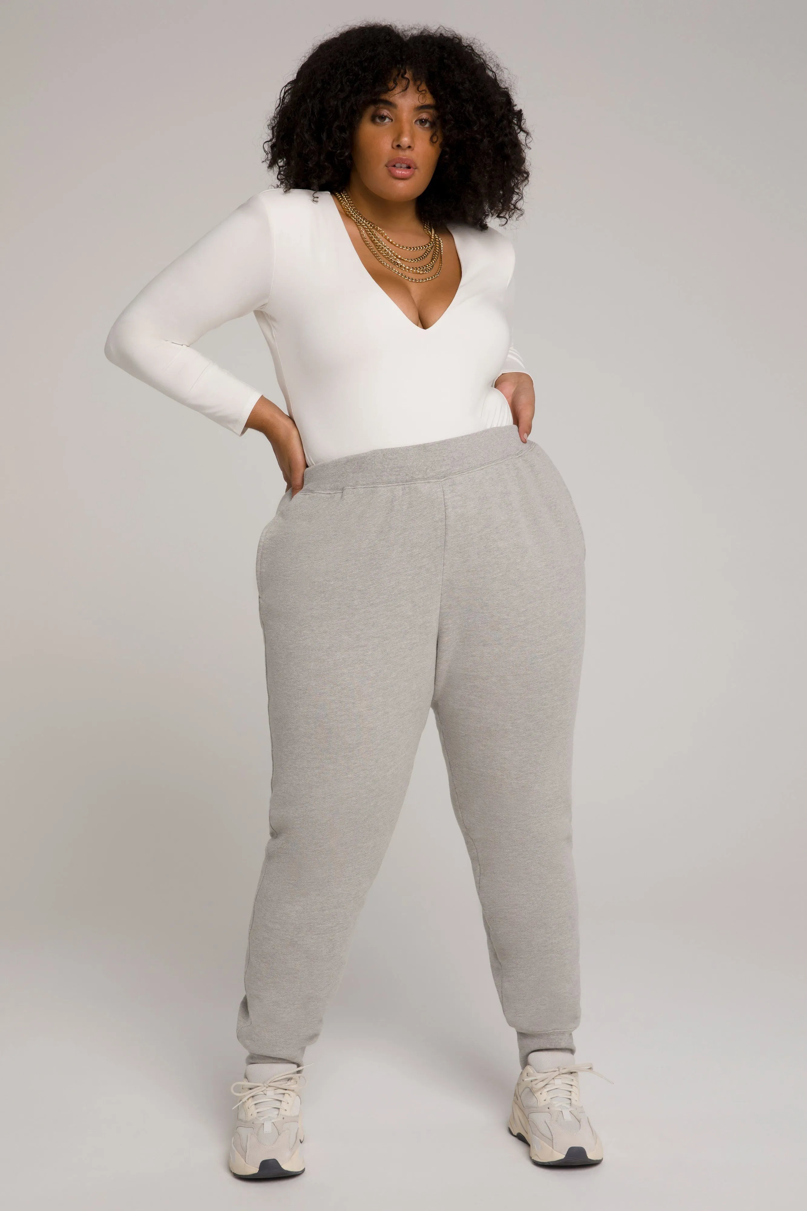 GOOD WAIST JOGGER | HEATHER GREY001
