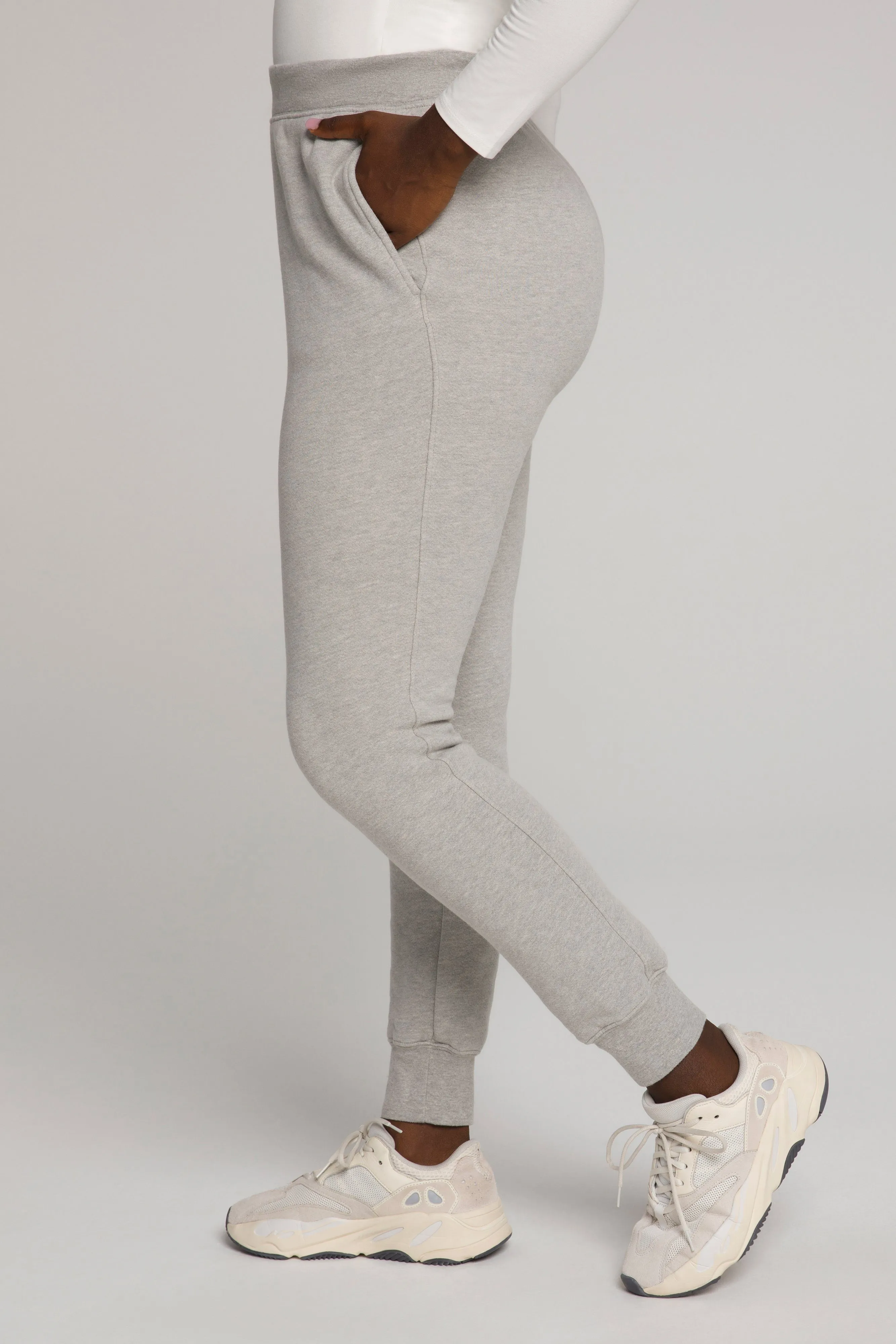 GOOD WAIST JOGGER | HEATHER GREY001