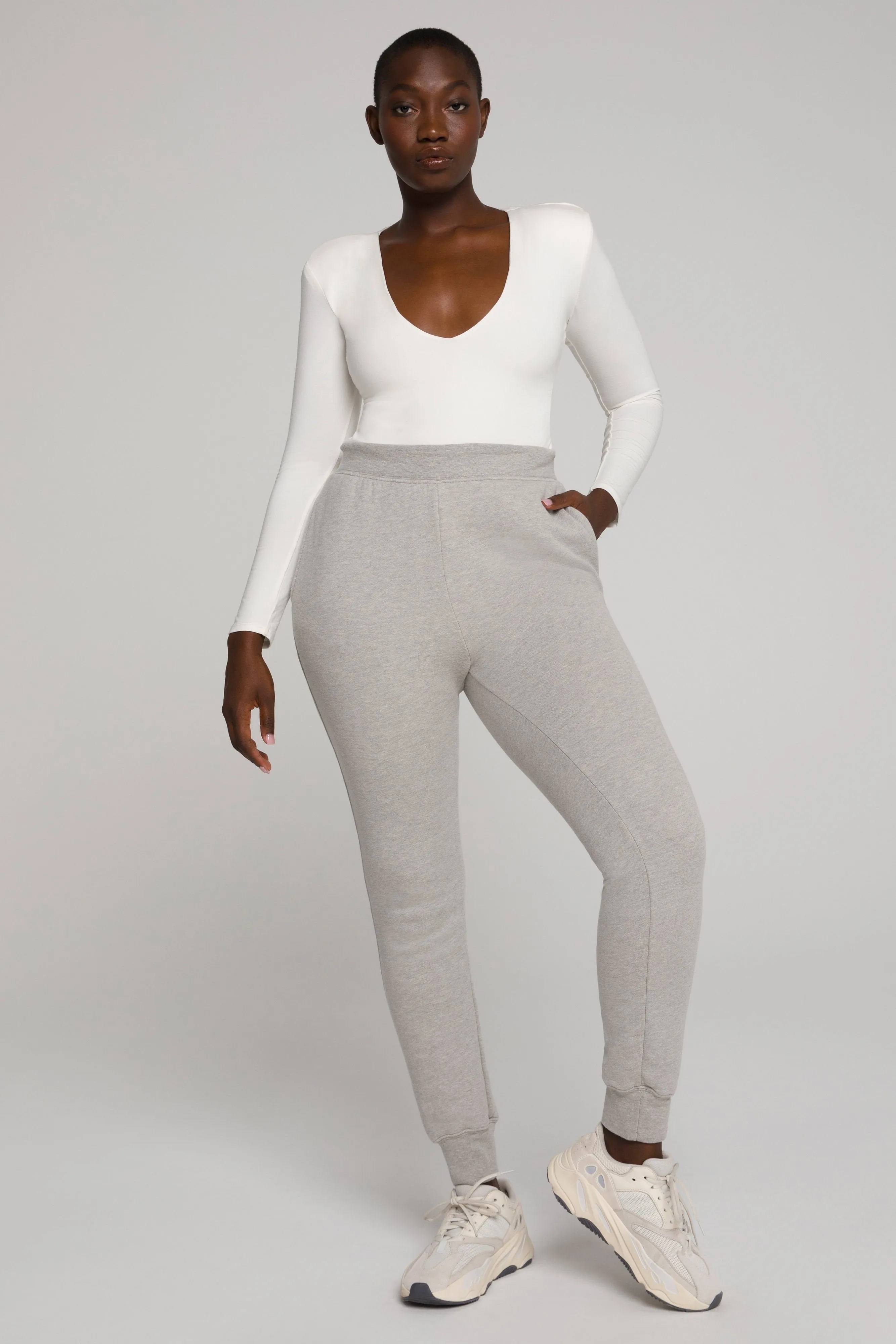 GOOD WAIST JOGGER | HEATHER GREY001