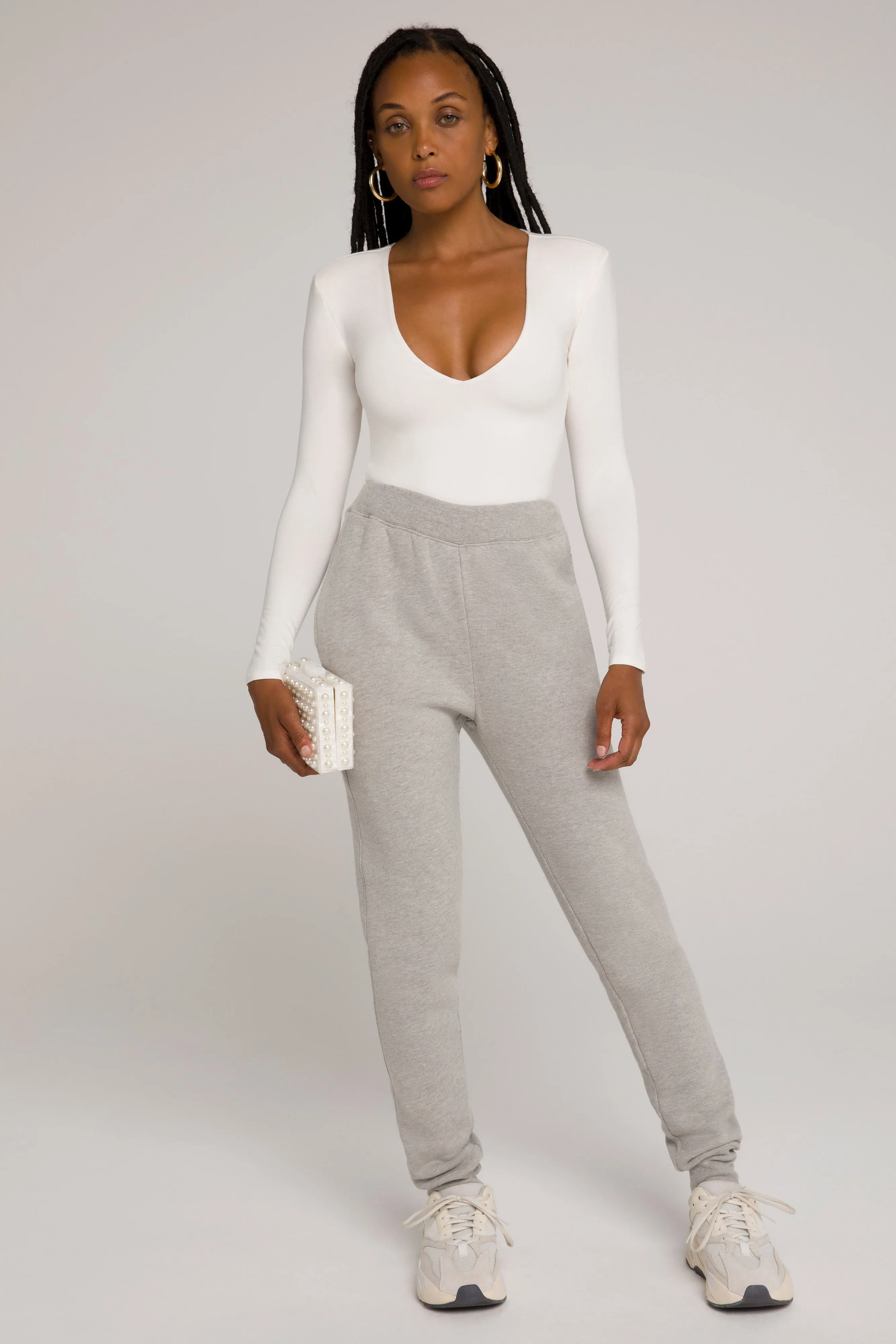 GOOD WAIST JOGGER | HEATHER GREY001