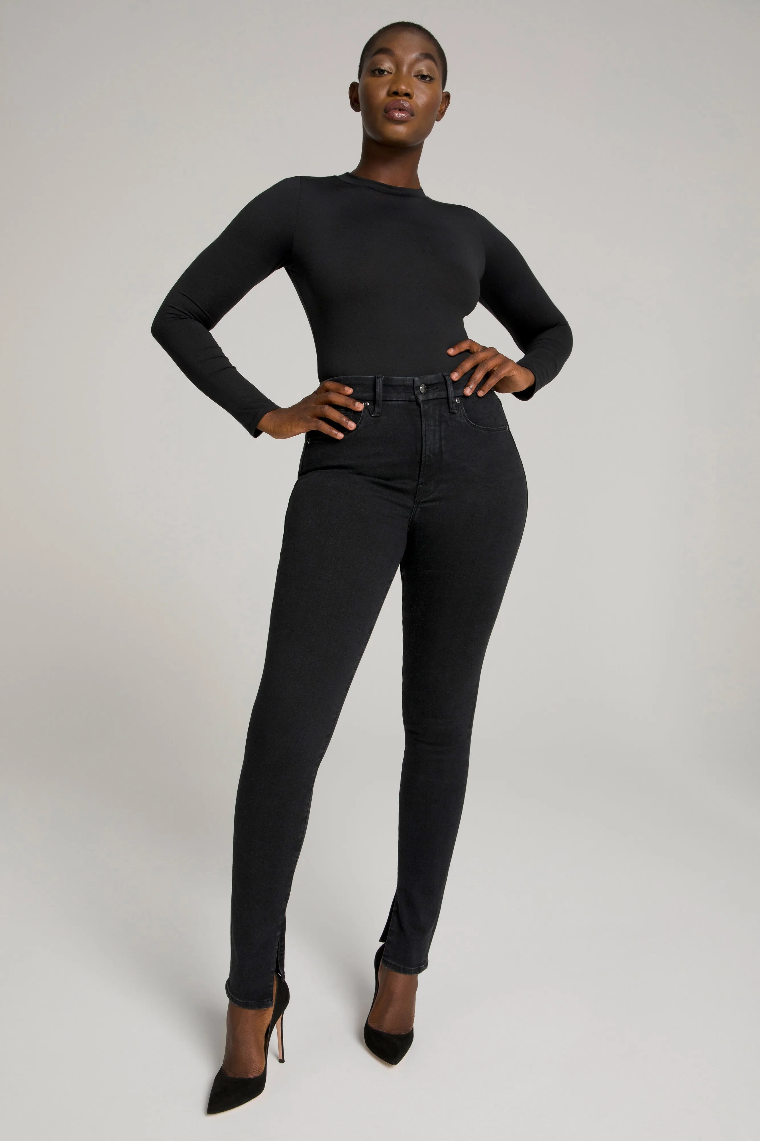 GOOD WAIST LONG INSEAM | BLACK095