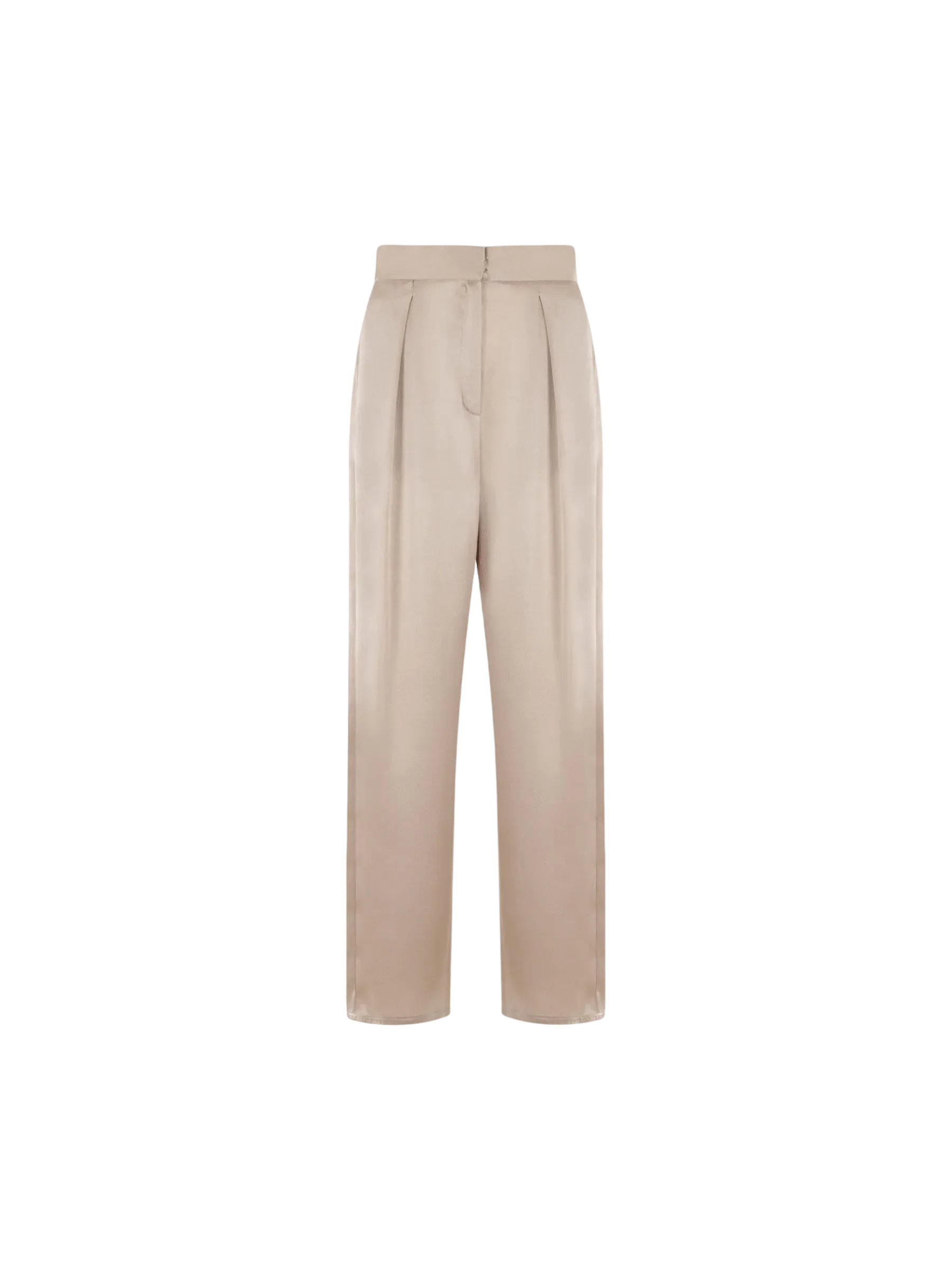 Grained Silk Trousers