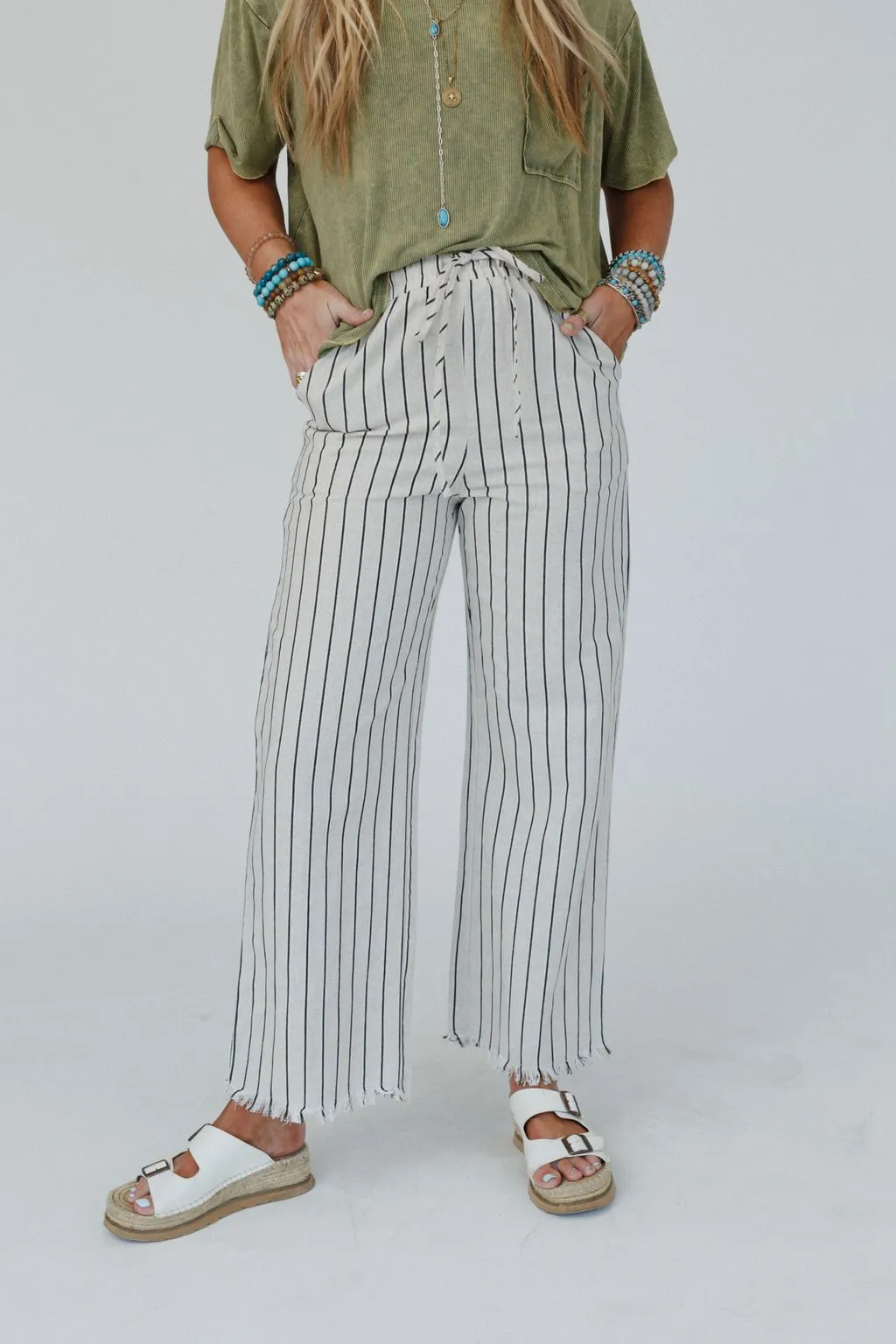 Grand Canyon Stripe Pants - Oatmeal