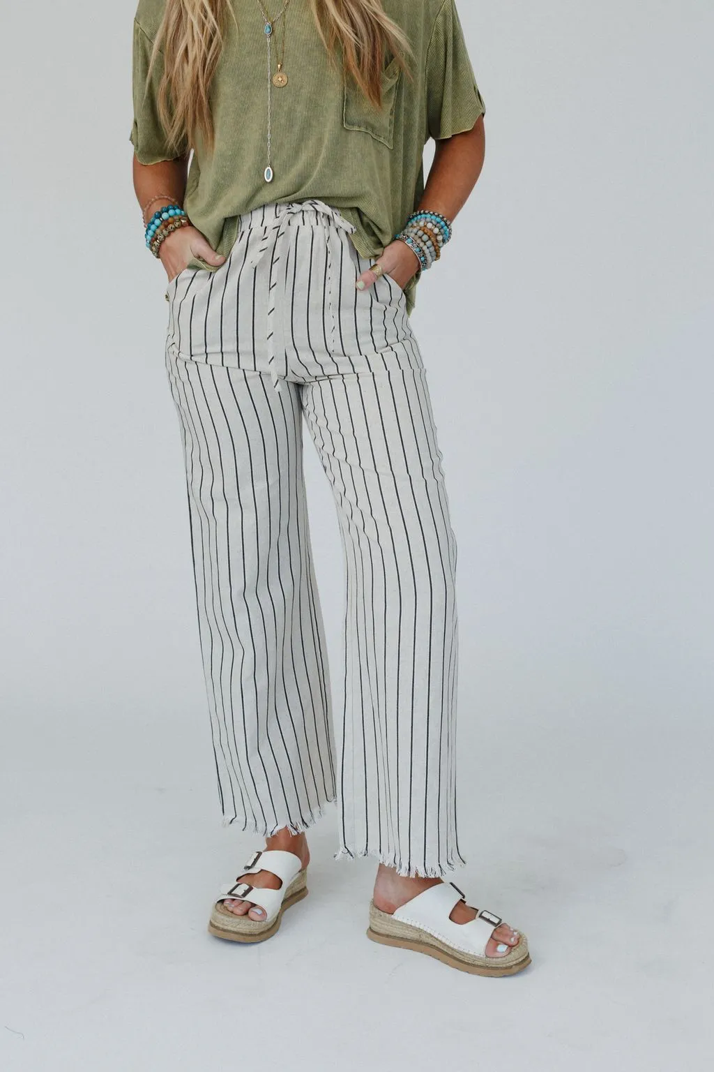 Grand Canyon Stripe Pants - Oatmeal