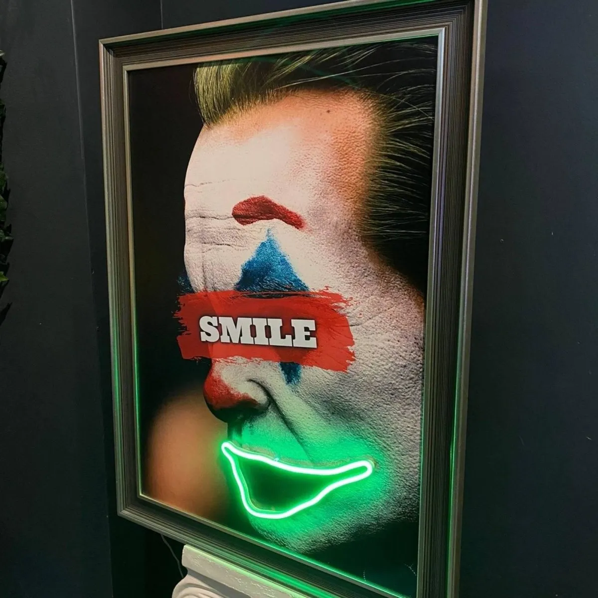 Grinning Joker Neon Art