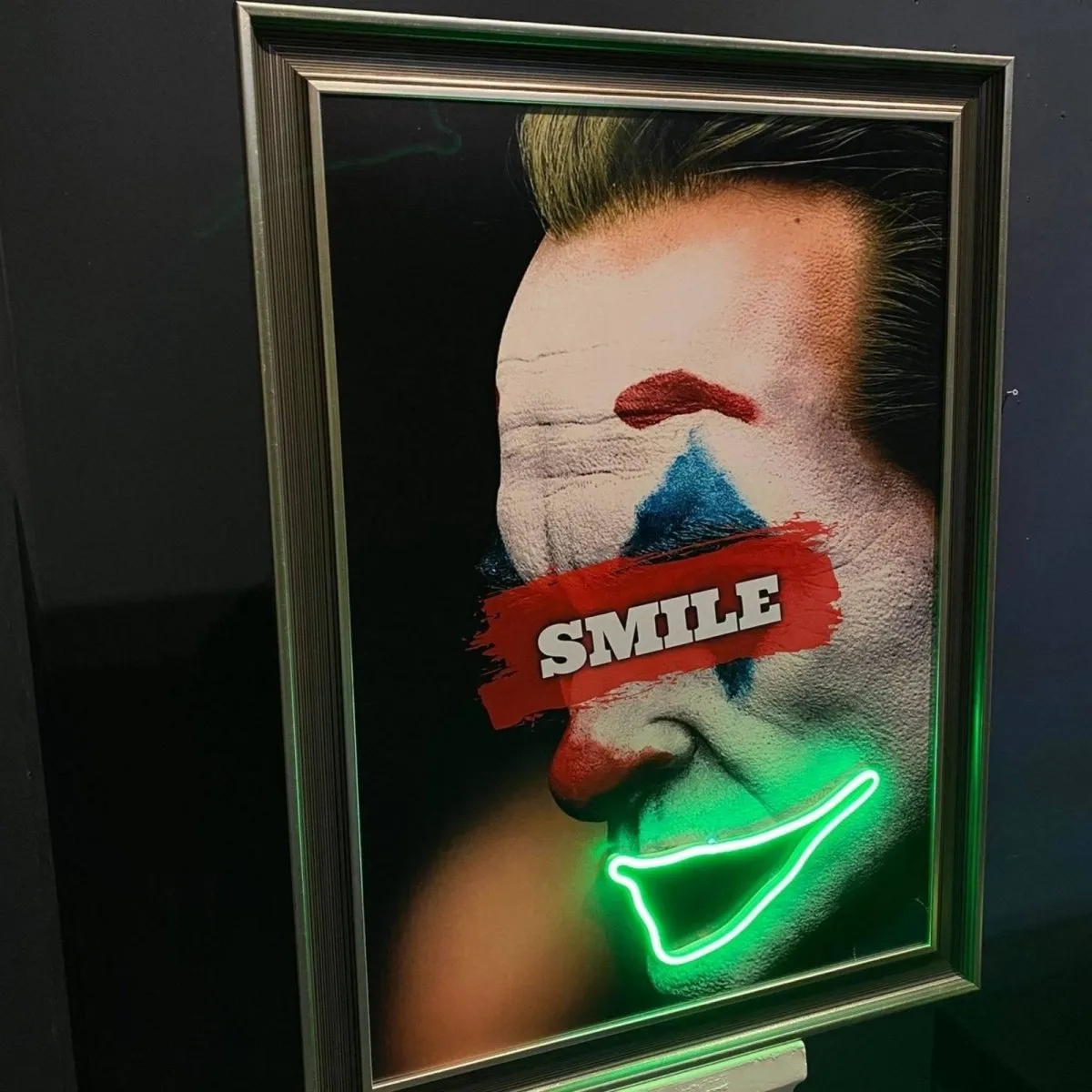 Grinning Joker Neon Art