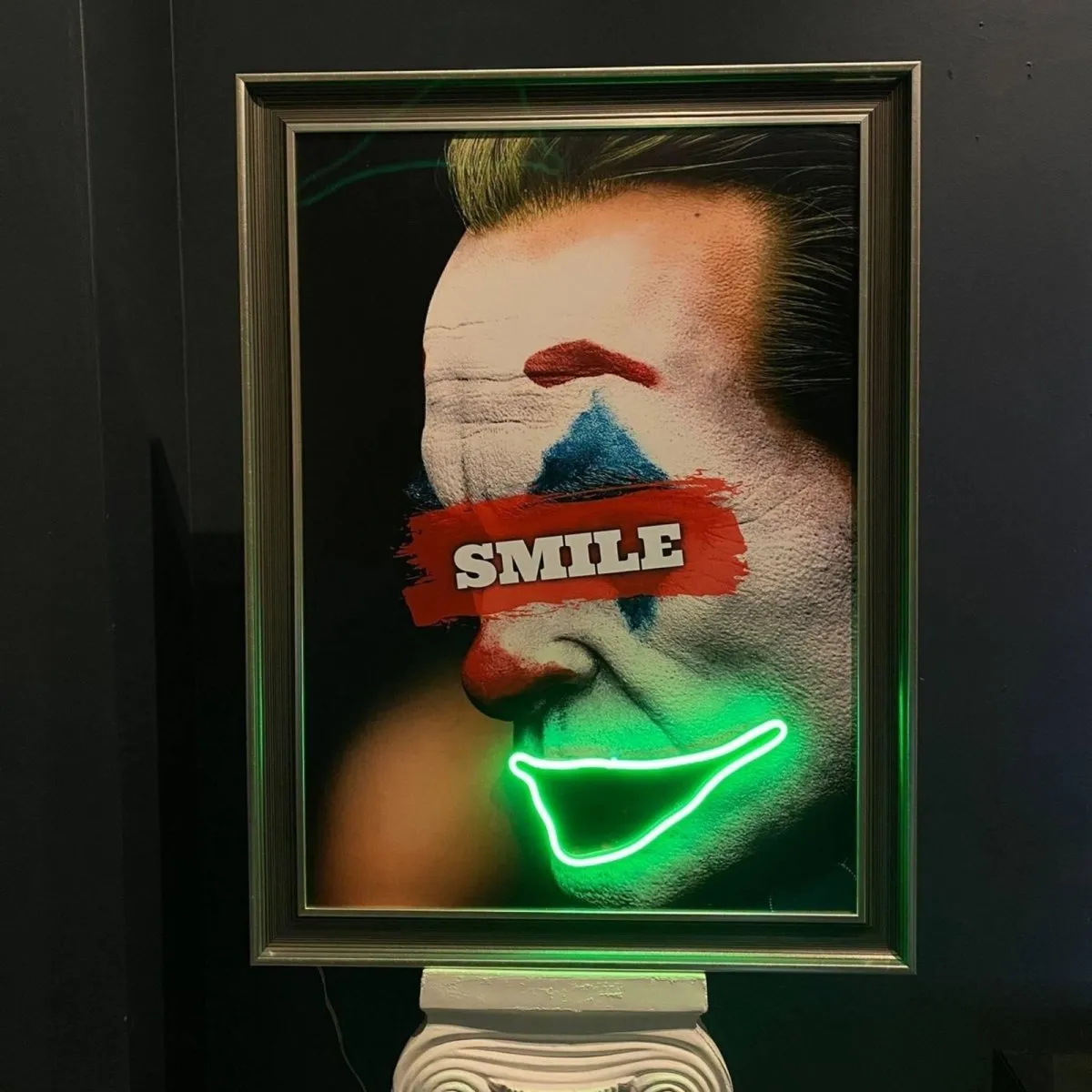 Grinning Joker Neon Art