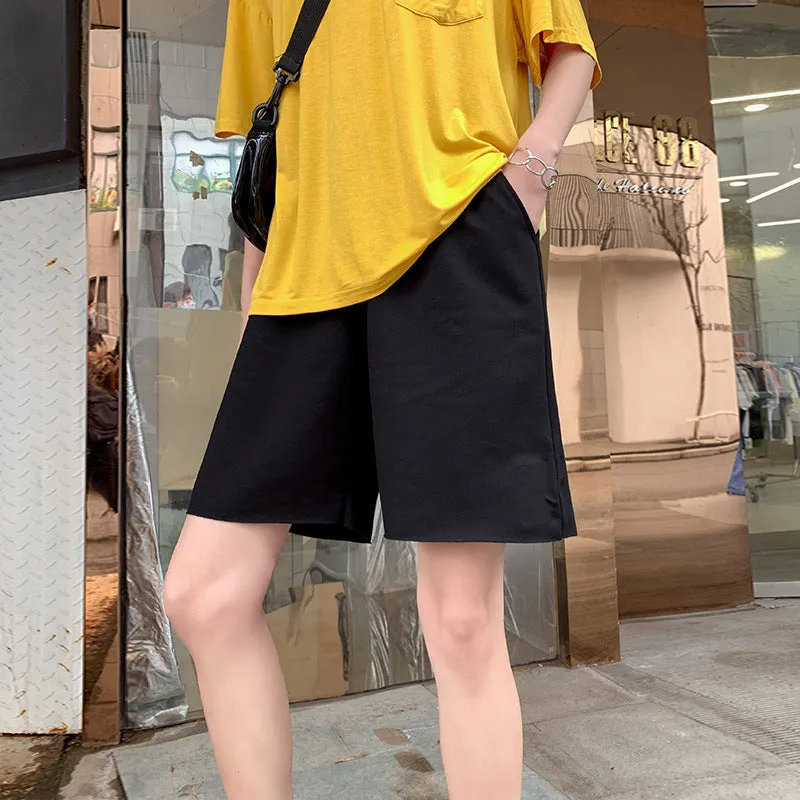 Gym Shorts Women Casual Jogging Hot Pants Loose Summer High Waist Wide Leg cecBermuda Cotton Bermuda Shorts