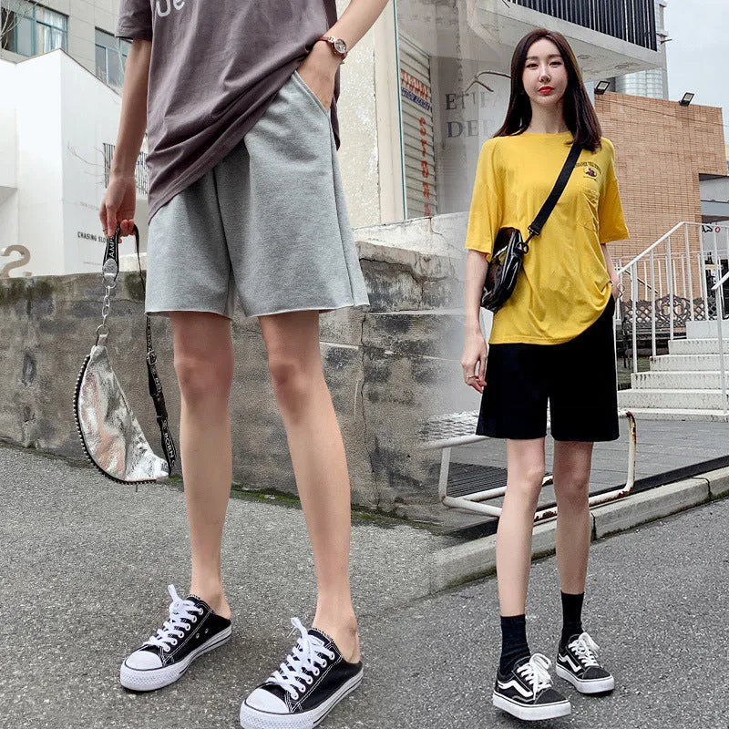 Gym Shorts Women Casual Jogging Hot Pants Loose Summer High Waist Wide Leg cecBermuda Cotton Bermuda Shorts