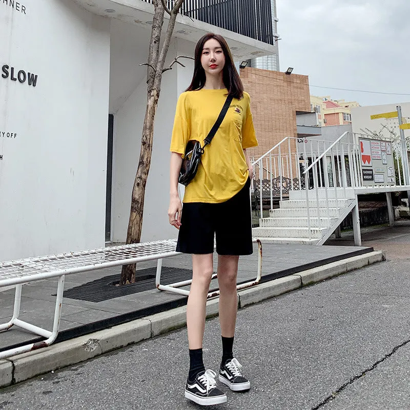 Gym Shorts Women Casual Jogging Hot Pants Loose Summer High Waist Wide Leg cecBermuda Cotton Bermuda Shorts