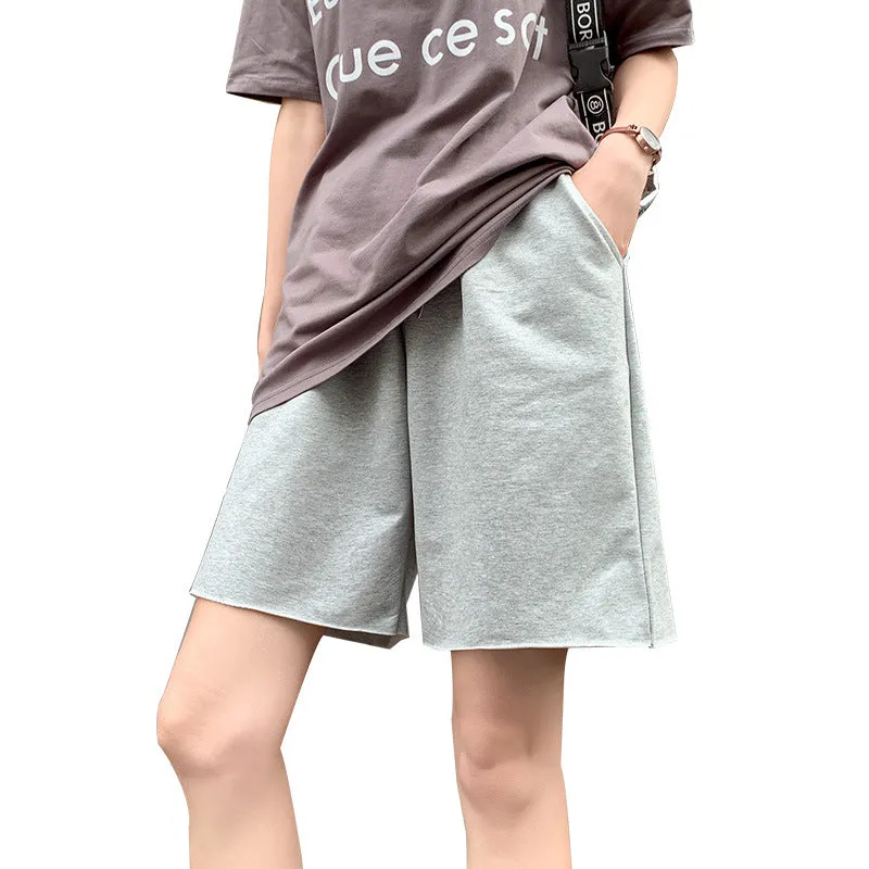Gym Shorts Women Casual Jogging Hot Pants Loose Summer High Waist Wide Leg cecBermuda Cotton Bermuda Shorts