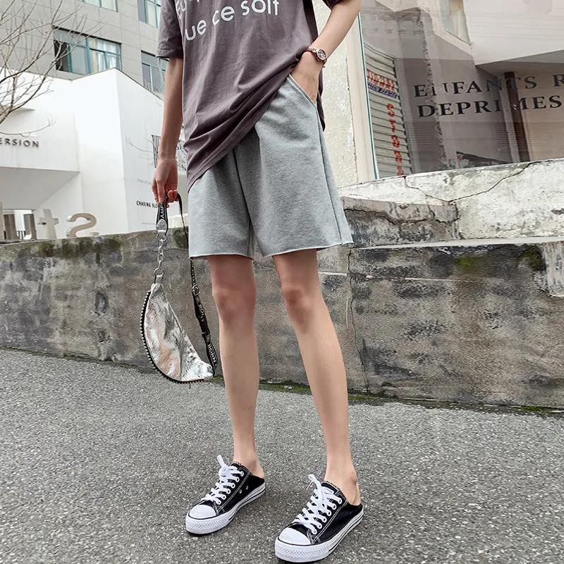 Gym Shorts Women Casual Jogging Hot Pants Loose Summer High Waist Wide Leg cecBermuda Cotton Bermuda Shorts