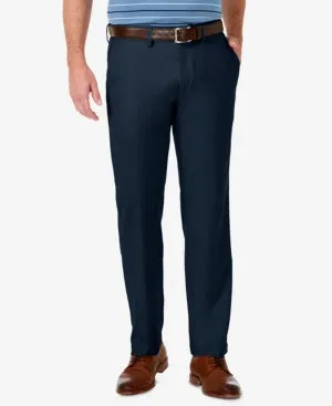 Haggar Mens Straight fit Dress Pants 36 / 32 Blue Solid