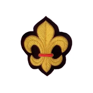 Hand Embroidered Heraldic Blazer Badge Crest With Gold & Silver Bullion Wire - BB010 (YY)