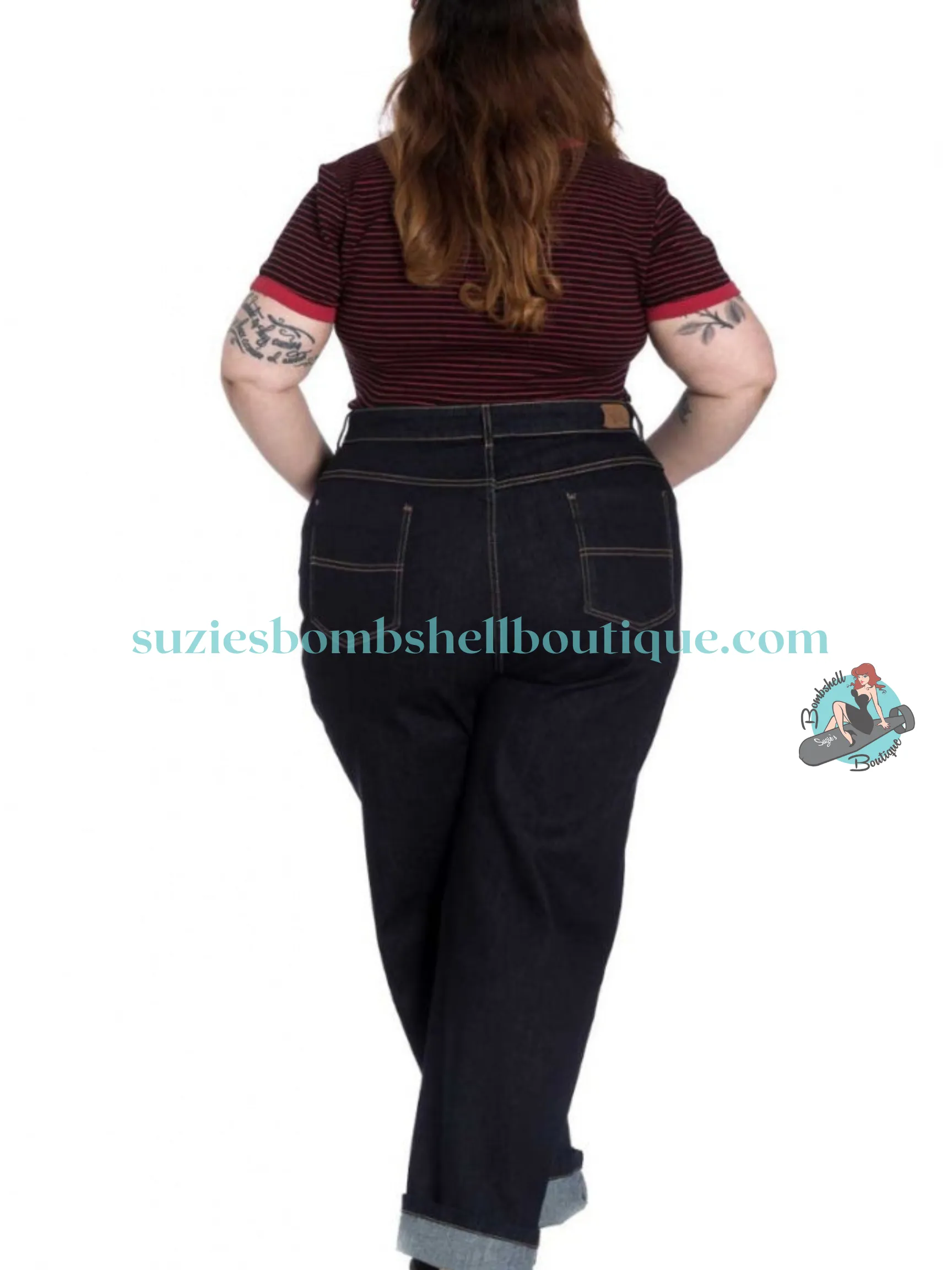 Hell Bunny Weston Denim Trousers