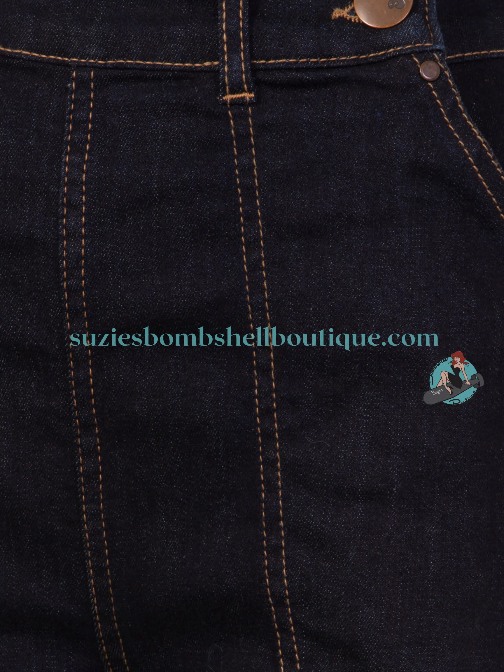 Hell Bunny Weston Denim Trousers