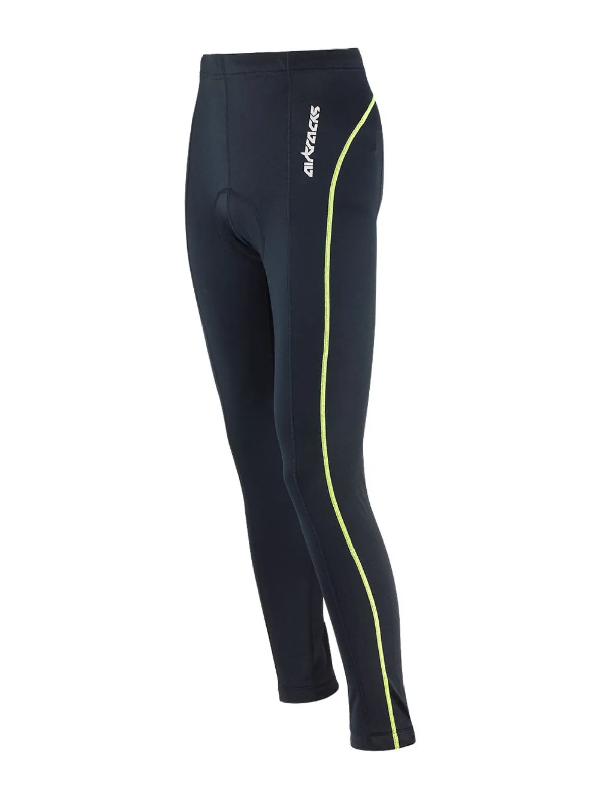 Herren Fahrradhose Lang Schwarz Neon