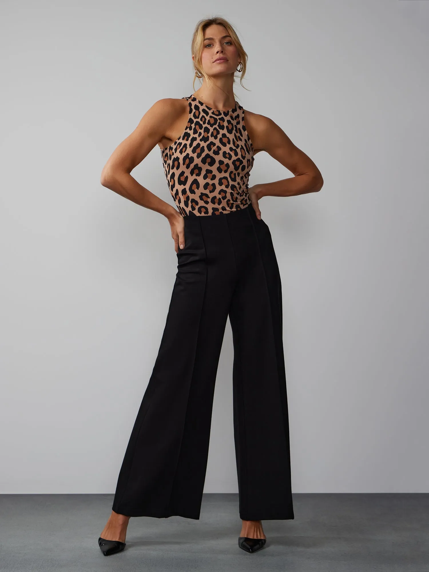 High Rise Seam Flare Pant