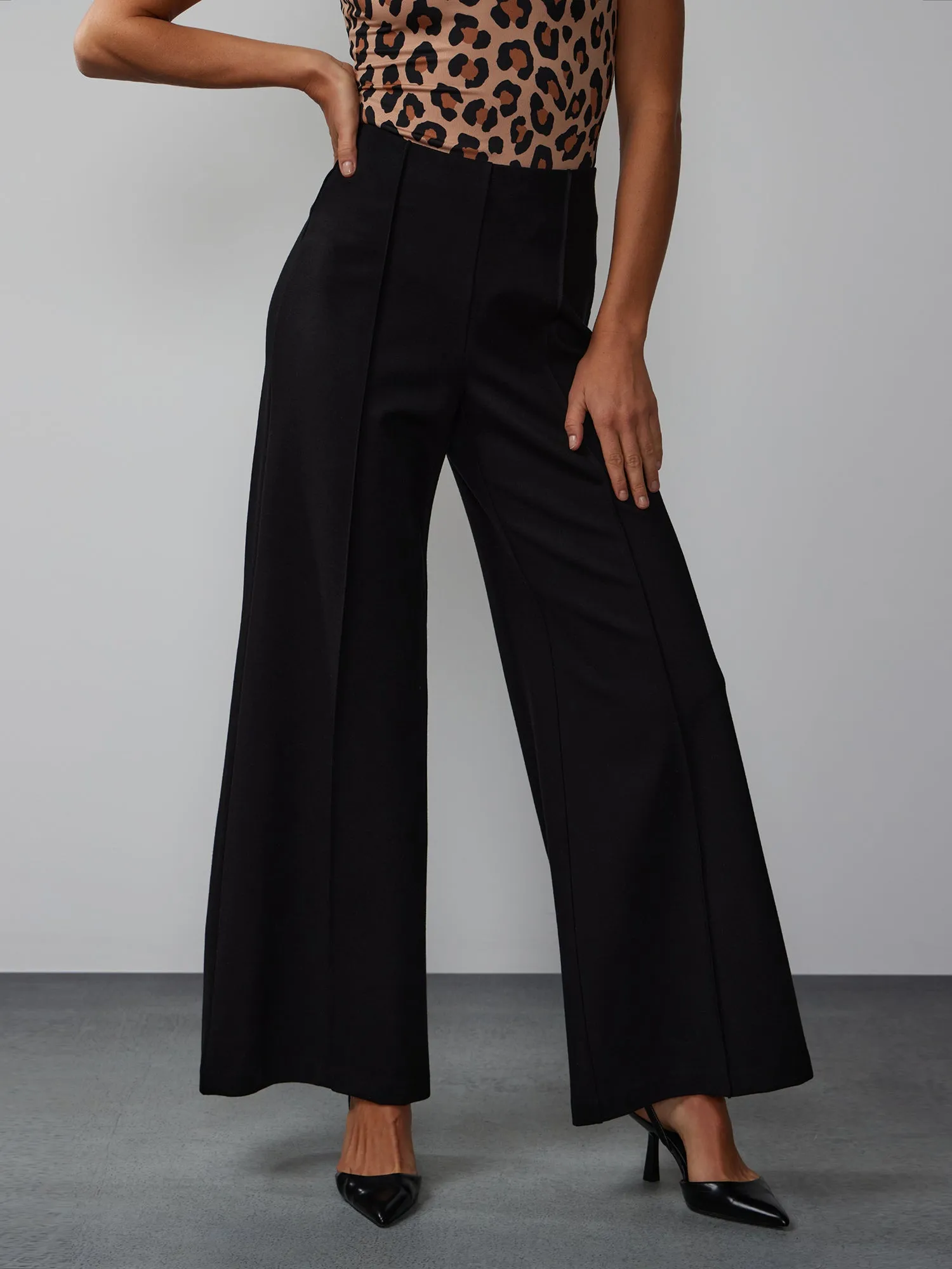 High Rise Seam Flare Pant