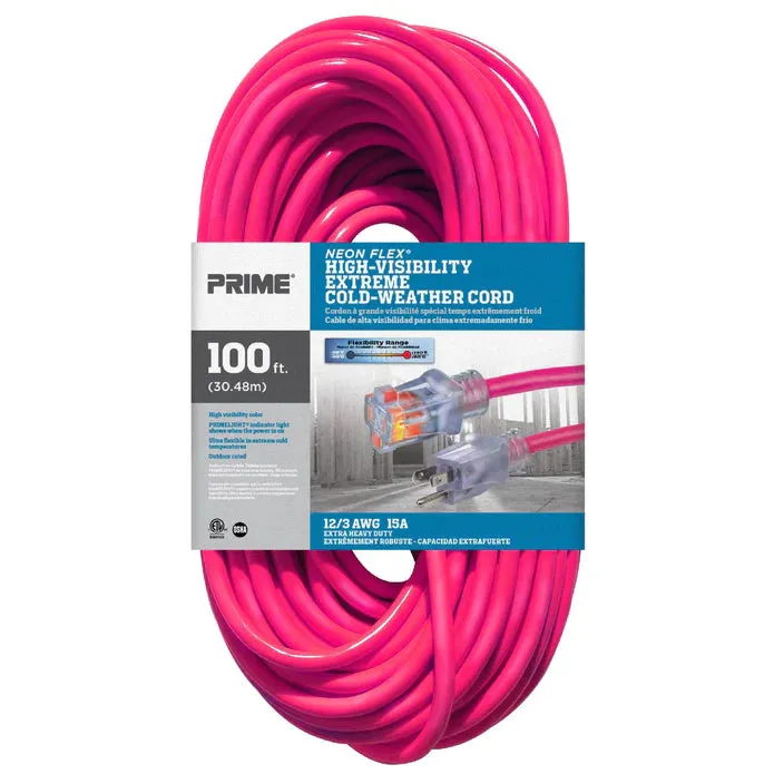 High Visibility Pink Neon Flex® Outdoor Extension Cord