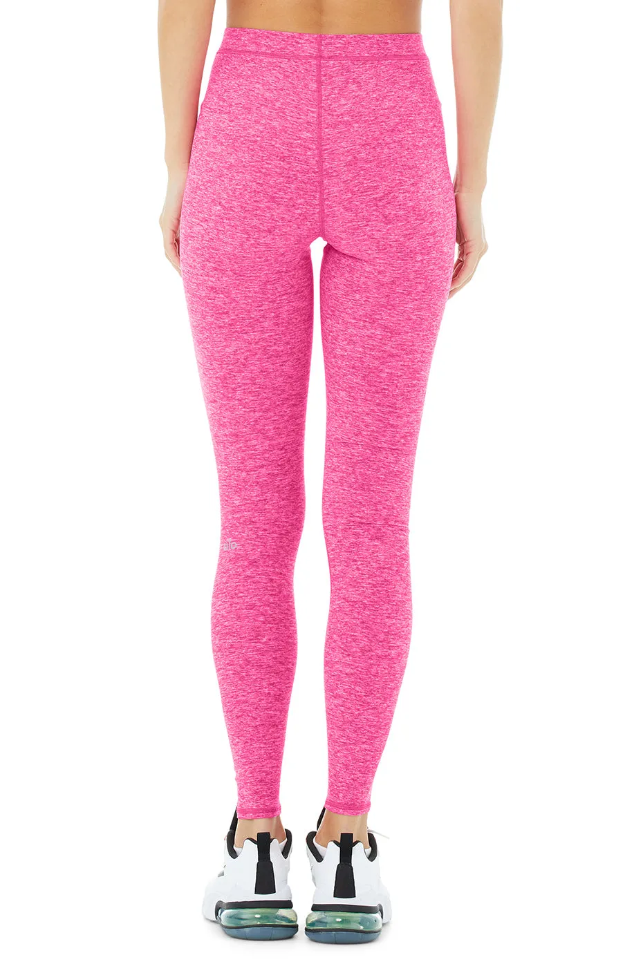 High-Waist Alosoft Flow Legging - Neon Pink Heather