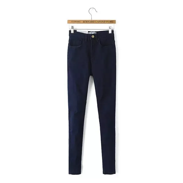 High Waist High Elastic Jeans