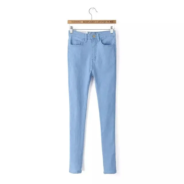 High Waist High Elastic Jeans