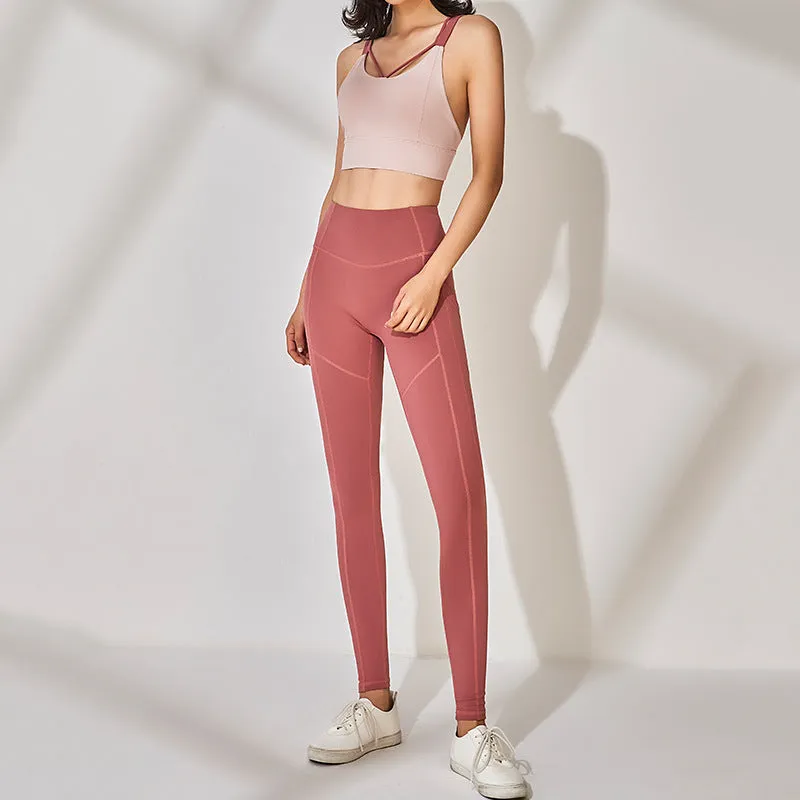 High waist hip trousers fitness yoga pants dance pants