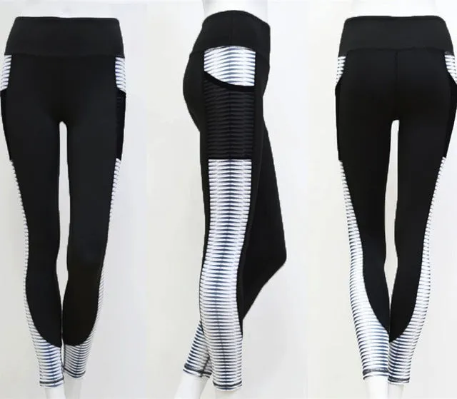 High Waist Leggings Women Fitness Workout Activewear Printing Trouser
