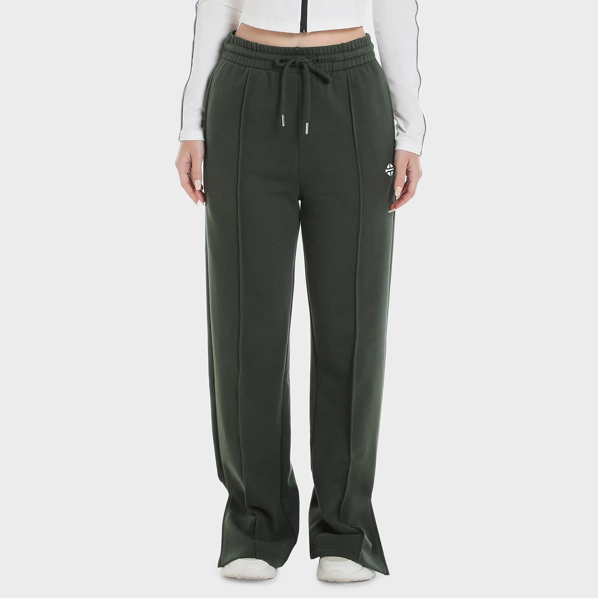 High Waist Pants For Women - Olive Green