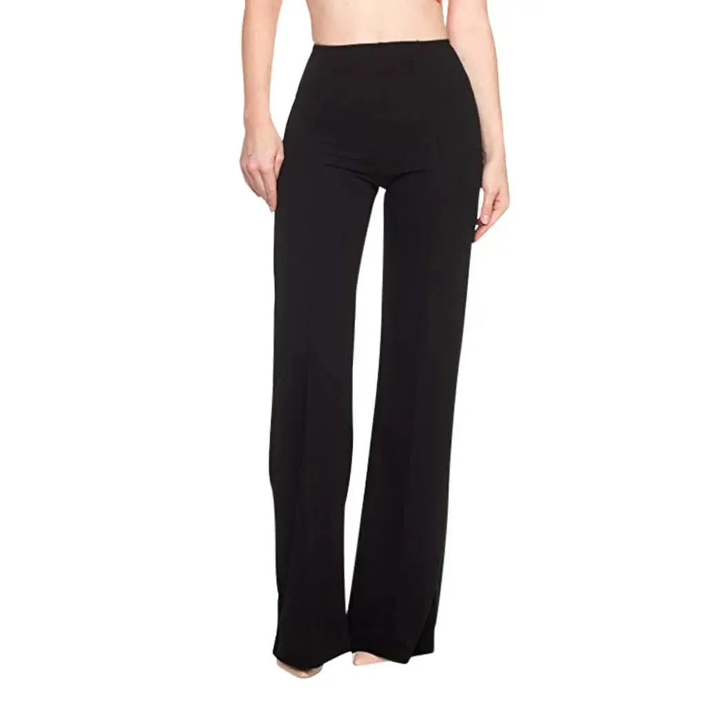 High Waist Piping Wide Leg Pants