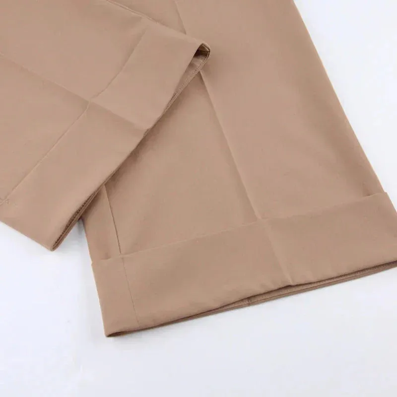 High Waist Pleated Wide Leg Pants